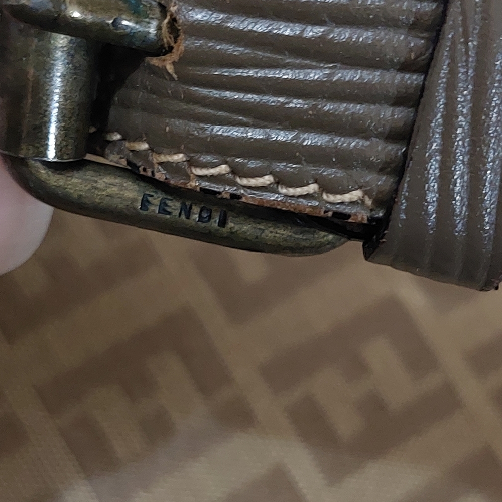 Vintage Fendi Monogram Crossbody with Brown Trim - Picture 13 of 16